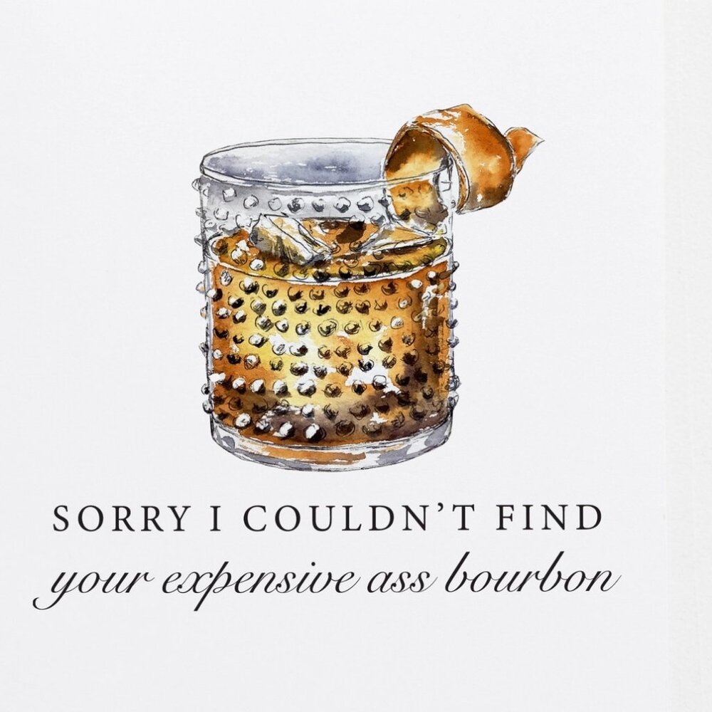 Bourbon Whiskey Greeting Card